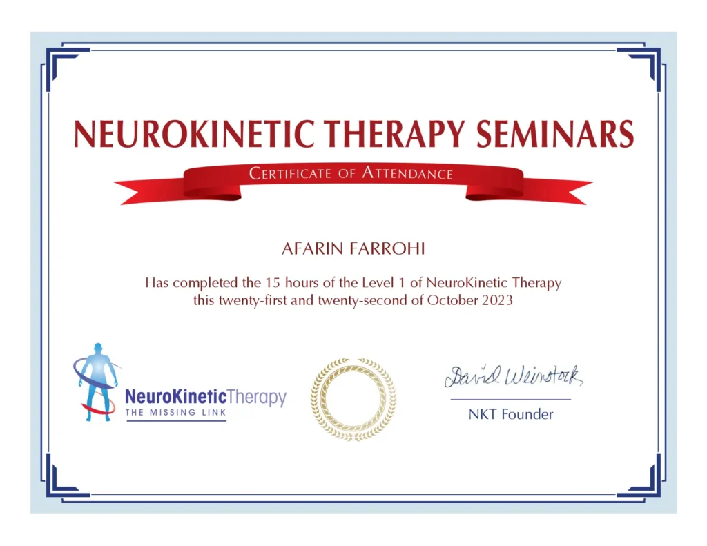 Afarin Farrohi - Cert. of Attendance - L1 Dubai 10_2023_1